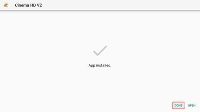 Installing Cinema HD v2 APK